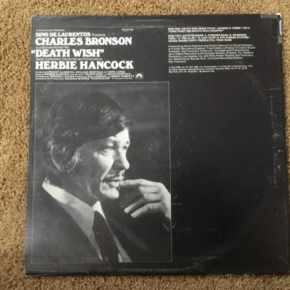 “Death Wish” Music Herbie Hancock-Composed, Conducted, Performed. - Picture 3 of 11